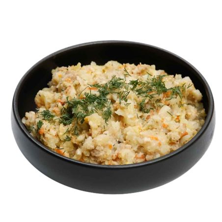 Aardappelen in saus met gehakt