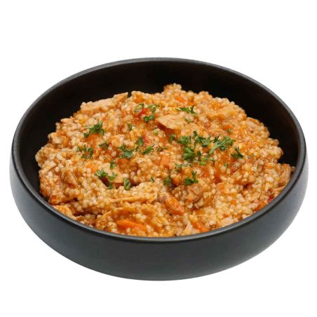 Gerstengraupen mit Hähnchen