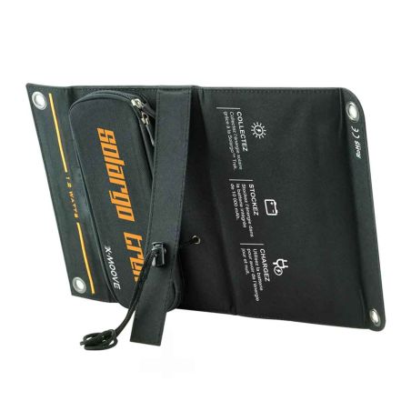 Panneau solaire + batterie externe X-Moove Solargo Trek 10000 mAh - 2 ports USB