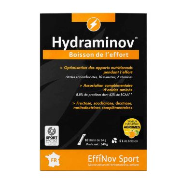 Hydraminov - Napój energetyczny Effinov x 10 saszetek - Cytrusy