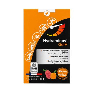 Hydraminov Gel+ - Energiegel Effinov x 3 - Aprikose, Guave