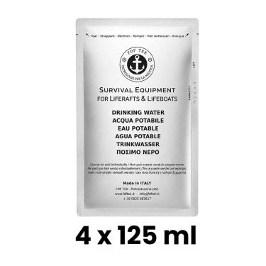 Dricksvatten i påse - 5 år - 0,5 L (4 x 125 ml)
