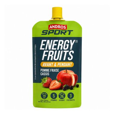 Energikompot Andros Sport - Æble, jordbær, solbær