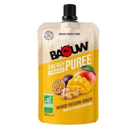 Compote énergétique bio Baouw - Mangue, passion, gingembre