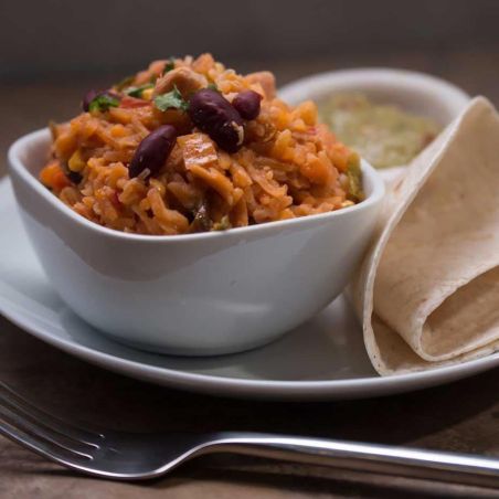 Kip fajita met rijst - 25 jaar