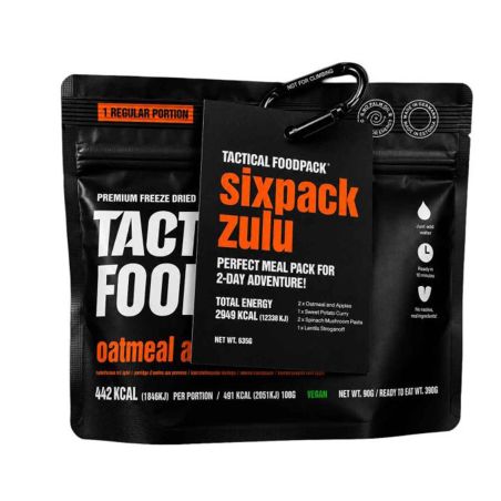 Pack of 6 Tactical Foodpack vegetarian freeze dried meals - Zulu