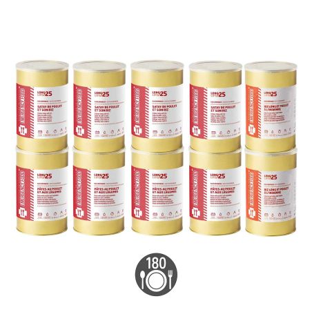 Pack 3-Month Survival - 180 Meals - 25-Year Storage