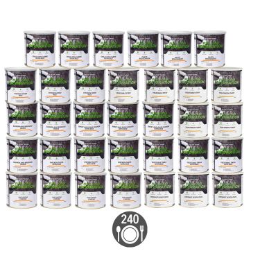 Kit Sopravvivenza 4 mesi - 240 pasti - Conservazione 25 anni
