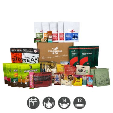 Pack Randonnée - Petit prix - 7 jours - Lyophilisés et Snacks